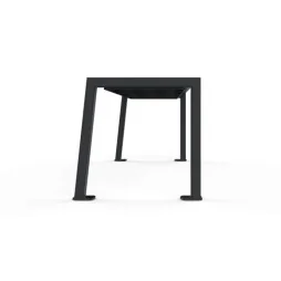 Banquette urbaine HPL vue de la structure acier