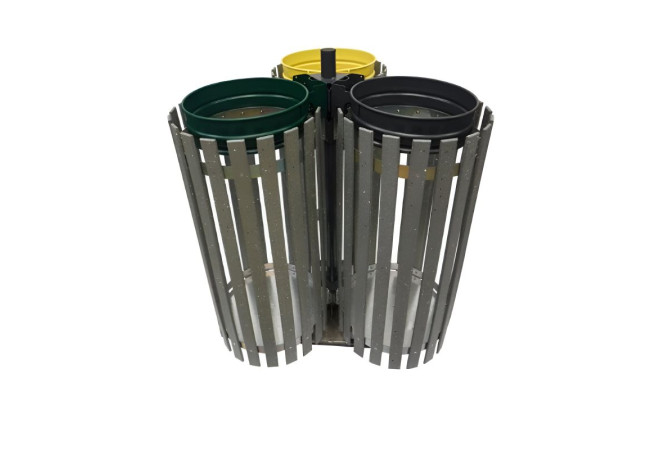 Poubelle pour tri sélectif 3 flux