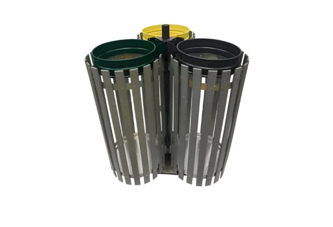 Poubelle pour tri sélectif 3 flux