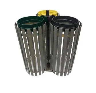 Poubelle pour tri sélectif 3 flux