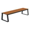 banquette urbaine HPL effet lames coloris teck