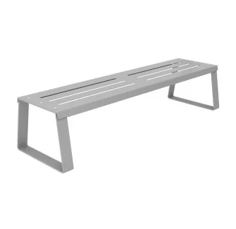 Banquette urbaine métal ajouré gris alu
