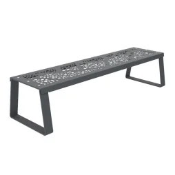 Banquette en métal Design gris anthracite