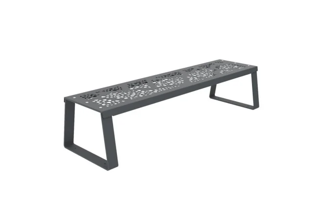Banquette en métal Design gris anthracite