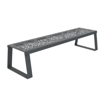Banquette en métal Design gris anthracite