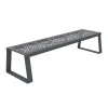 Banquette en métal Design gris anthracite