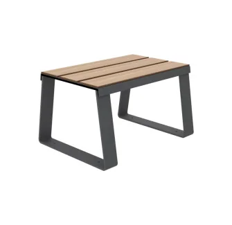Banquette en métal et lames HPL 1 place coloris chêne clair