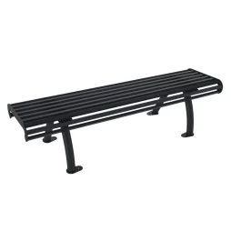 Banquette en métal tubulaire gris anthracite