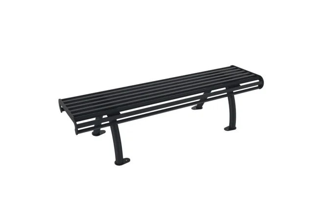 Banquette en métal tubulaire gris anthracite