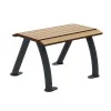 Banquette urbaine 1 place HPL effet lames de bois finition chêne clair