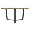 Table basse urbaine hexagonale en bois et acier