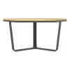 Table basse hexagonale extérieure en bois et acier