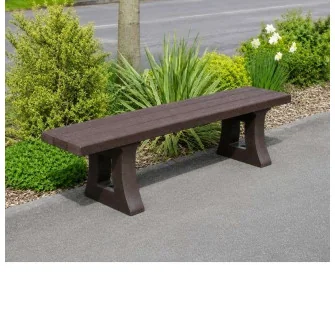 Banquette extérieure en plastique recyclé