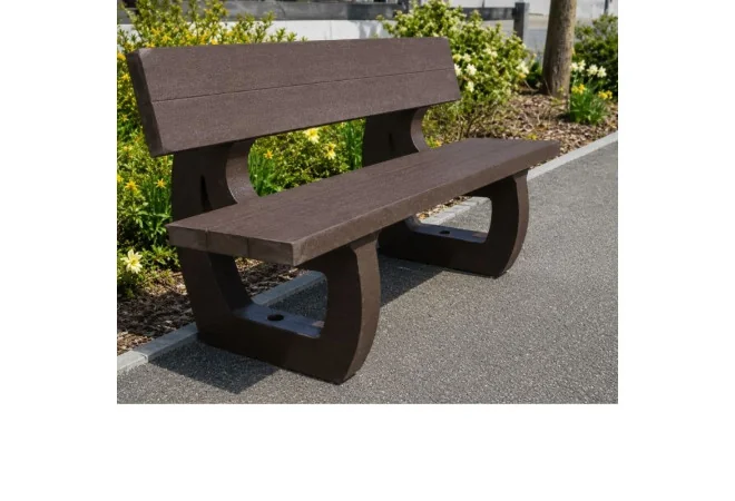 Banc de ville en plastique recyclé