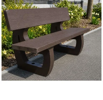 Banc de ville en plastique recyclé