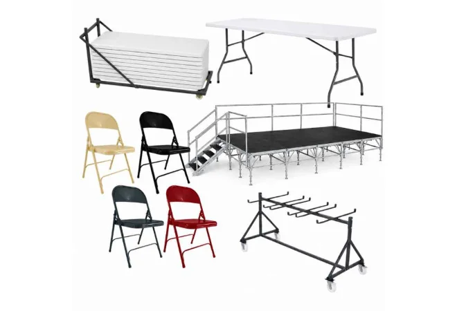 Promotion sur cet ensemble de mobilier événementiel Promotion sur cet ensemble de mobilier événementiel