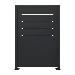 cache conteneur poubelle extérieur 2 pans vue latérale