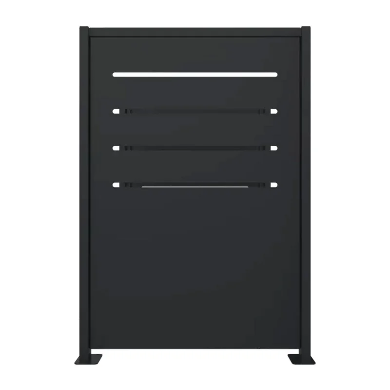 cache conteneur poubelle extérieur 2 pans vue latérale