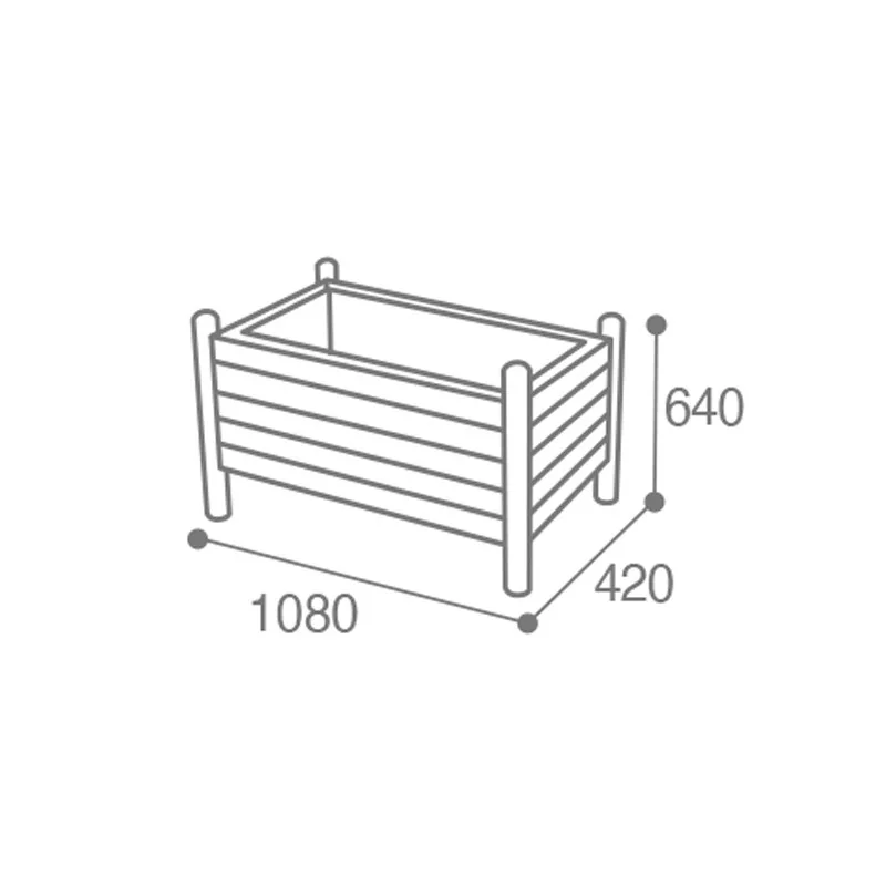 dimensions de la jardinière urbaine 95 litres