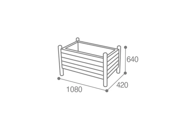 dimensions de la jardinière urbaine 95 litres