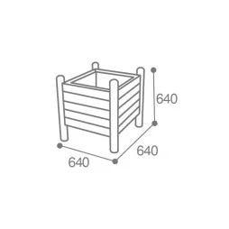 Dimension de la jardinière urbaine 85 litres