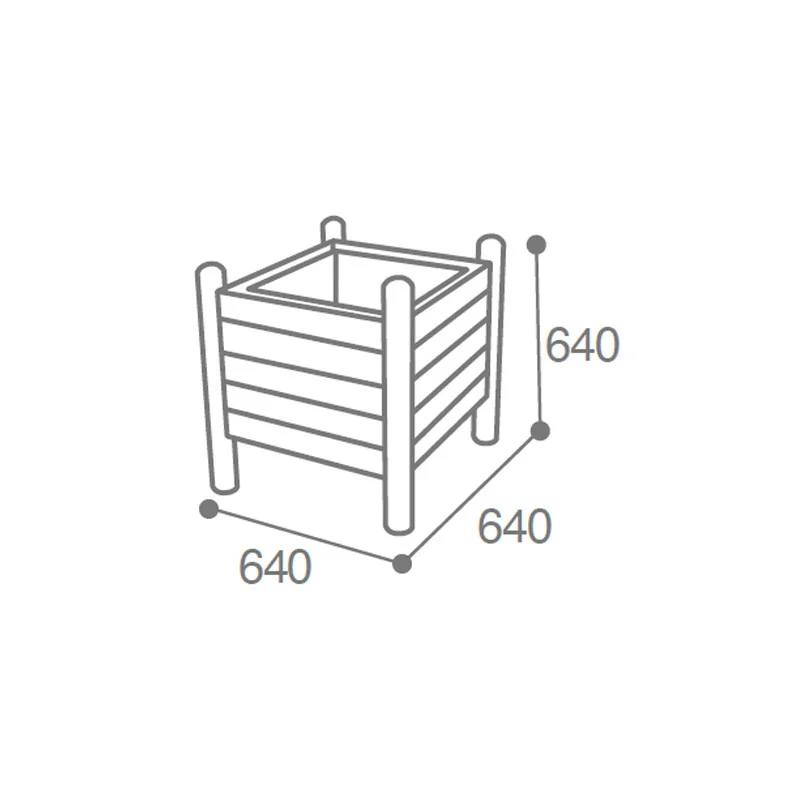 Dimension de la jardinière urbaine 85 litres
