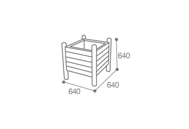 Dimension de la jardinière urbaine 85 litres