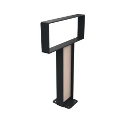 Support à vélo rectangle en acier anthracite et HPL coloris chêne clair