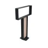 Support à vélo rectangle en acier anthracite et HPL coloris chêne clair