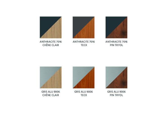 Support à vélo boucles en acier et HPL imitation bois coloris disponibles
