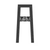 Support à vélo en acier gris anthracite 7016 avec signalétique vue de face
