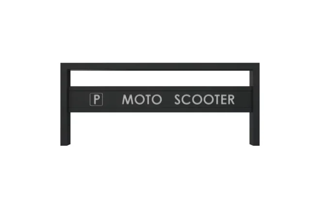 Appui motos et scooters 2 places en acier vue de face