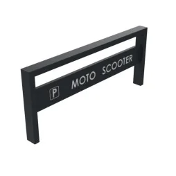Appui motos et scooters 2 places en acier avec signalétique coloris anthracite 7016