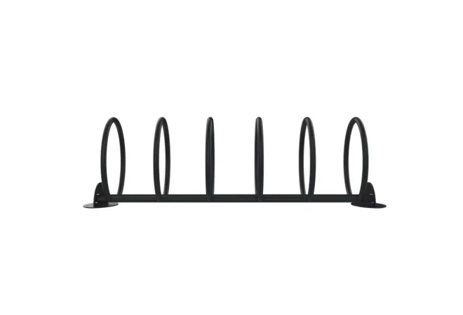 Rack à vélos cercle en acier 5 à 8 places gris anthracite 7016 vue de face