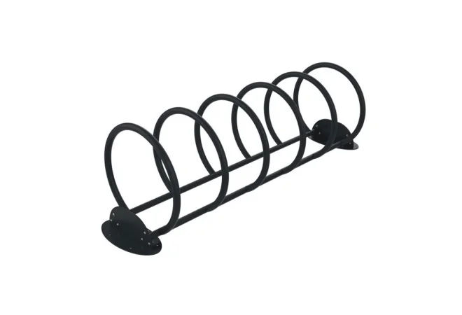 Rack à vélos cercle en acier 5 à 8 places coloris anthracite 7016