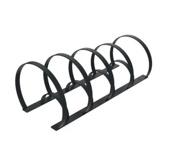 Rack à vélos cercles plats en acier 5 à 8 places coloris gris anthracite 7016