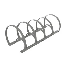 Rack à vélos cercles plats en acier 5 à 8 places coloris gris alu 9006