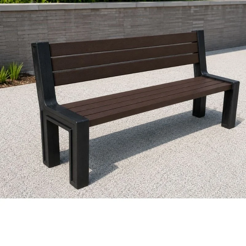 Banc public en plastique recyclé