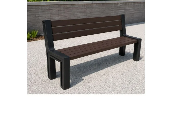 Banc public en plastique recyclé