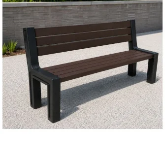 Banc public en plastique recyclé