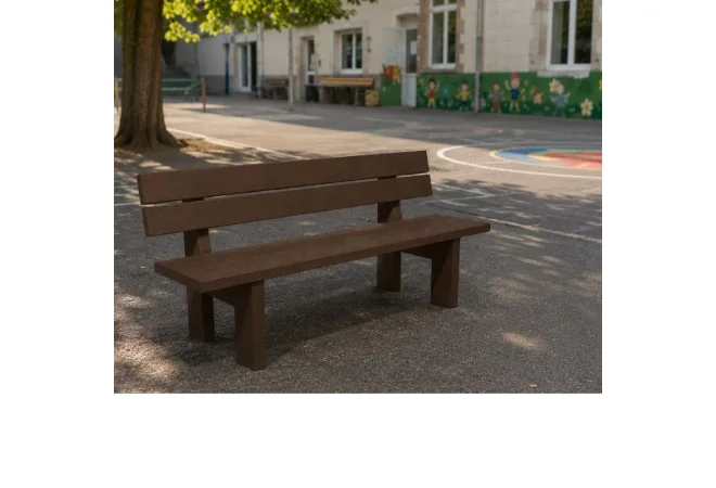Banc public pour enfants en plastique recyclé