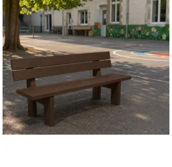 Banc public pour enfants en plastique recyclé