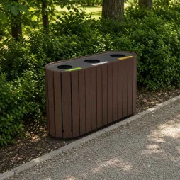 Poubelle en plastique recyclé pour le tri sélectif