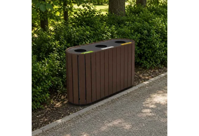 Poubelle en plastique recyclé pour le tri sélectif