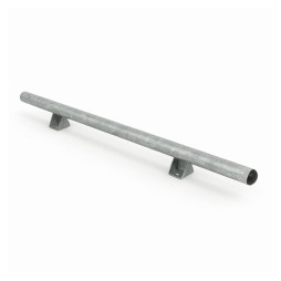 Butée de parking droite et chasse-roue PMR diamètre 76 mm galvanisé