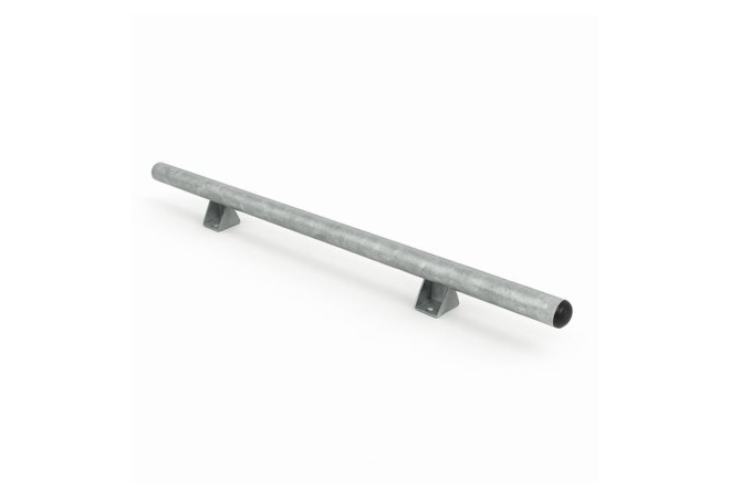 Butée de parking droite et chasse-roue PMR diamètre 76 mm galvanisé