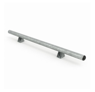 Butée de parking droite et chasse-roue PMR diamètre 76 mm galvanisé