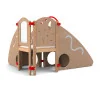 Parcours motricité enfant compact en angle coloris hêtre vue arrière