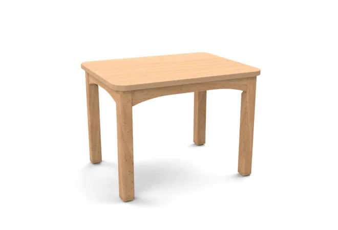 Table d'école maternelle 64 x 50 cm coloris hêtre