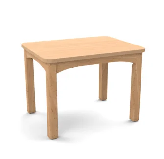 Table d'école maternelle 64 x 50 cm coloris hêtre